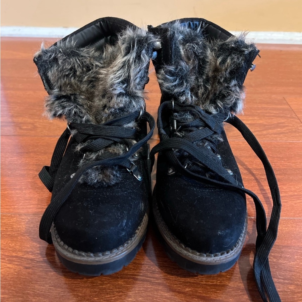 Espirit Cassia lace up black Boots Size 8